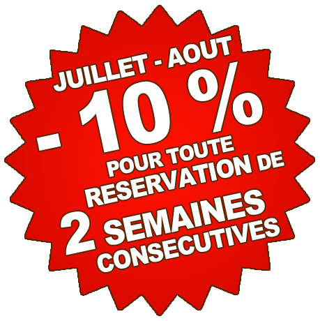 -10% séjour 2 semaines